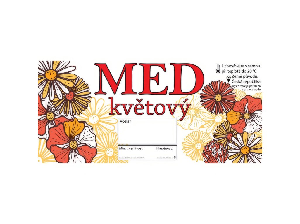 Etiketa - Med květový